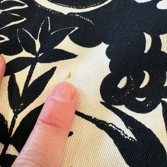 Vintage St. John Sport Marie Gray Black/Cream Floral Pattern Pant/ 6 - Picture 12 of 15